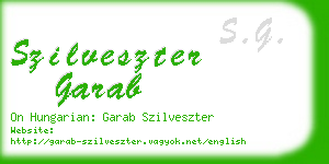 szilveszter garab business card